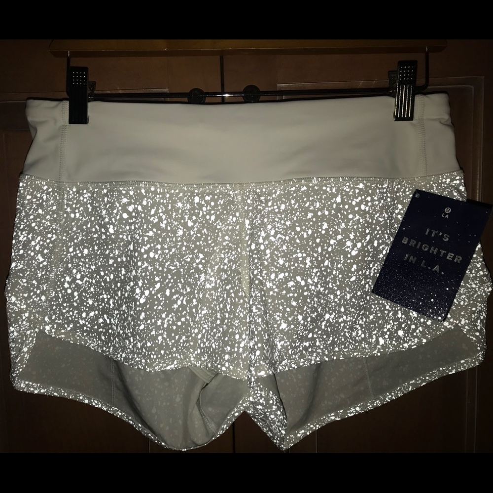 Lululemon LA Reflective Splatter Speed Shorts